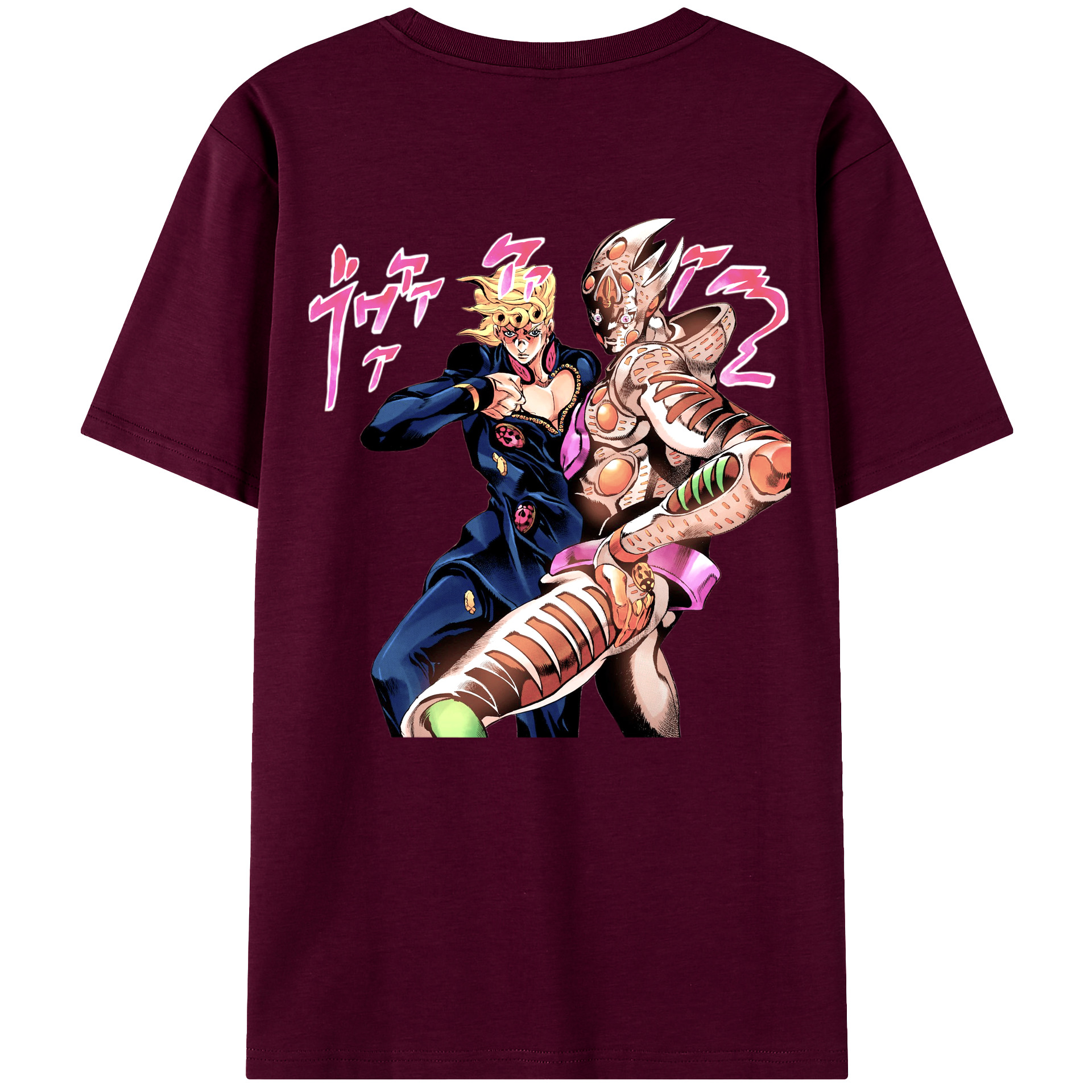 （画像用） ジョジョの奇妙な冒険 ジョルノ?ジョバァーナ JoJo's Bizarre Adventure Giorno Giovanna レディース半袖Tシャツ(バックプリント)